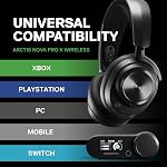 Casque de jeu sans fil SteelSeries Arctis Nova Pro Xbox multiplateforme - Pilotes Hi-Fi premium - Système d'alimentation Infinity avec annulation active du bruit - Micro Stealth - Xbox, PC, PS5, PS4, Switch, mobile