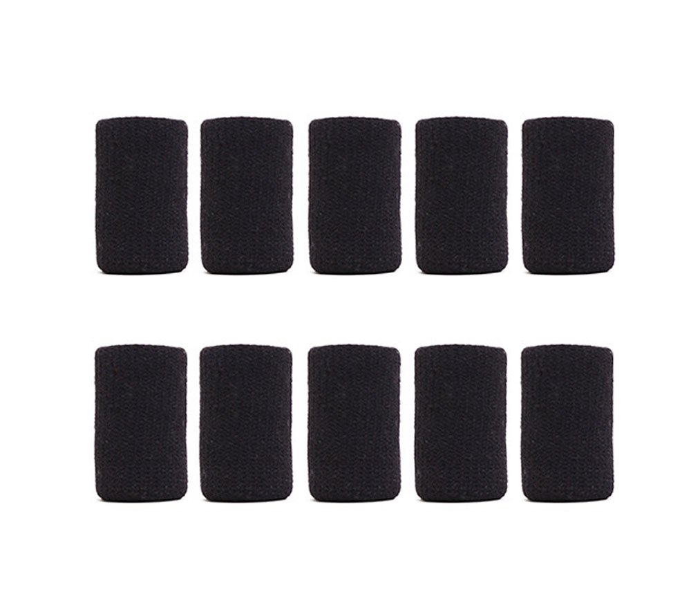 Best Cyber Deals 🔥 10Pcs Athletics Stretchy Finger Protector Sleeves Thumb Brace Support Arthritis Sports Aid for Basketball, Tennis, Baseball, Volleyball, Badminton (Black)
