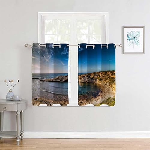 Miniatura 3 de Cortinas para Habitacion - Cortina para marco de puerta con vista a la playa, cortinas para cuartos separados, 55 pulgadas de ancho por 55 pulgadas