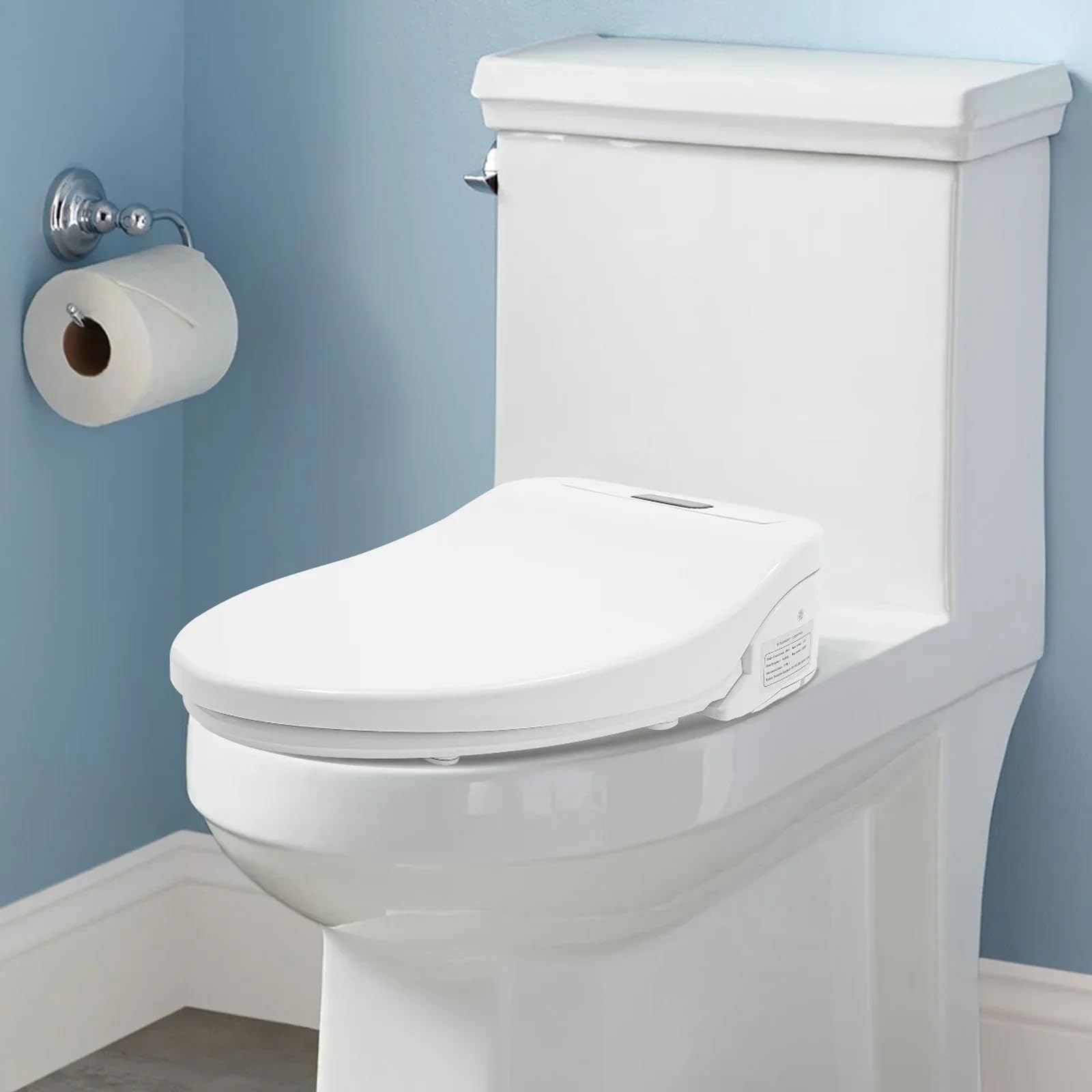 Sedile WC Bidet A Forma Di V Da 1000 W Con Luce LED E Telecomando Elettrico Impermeabile Robusto E Confortevole