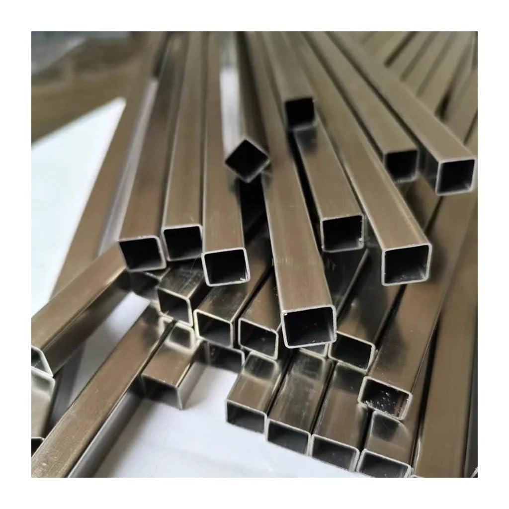 Idrrspcp One Color Stainless Steel Pipe，Stainless Pipe，1Pcs 304 Small Square Tube Pipe Hollow Rod Diameter Rectangular 3X3 4X4 5X5 6X6 7X7 8X8(4X4x0.5mm)