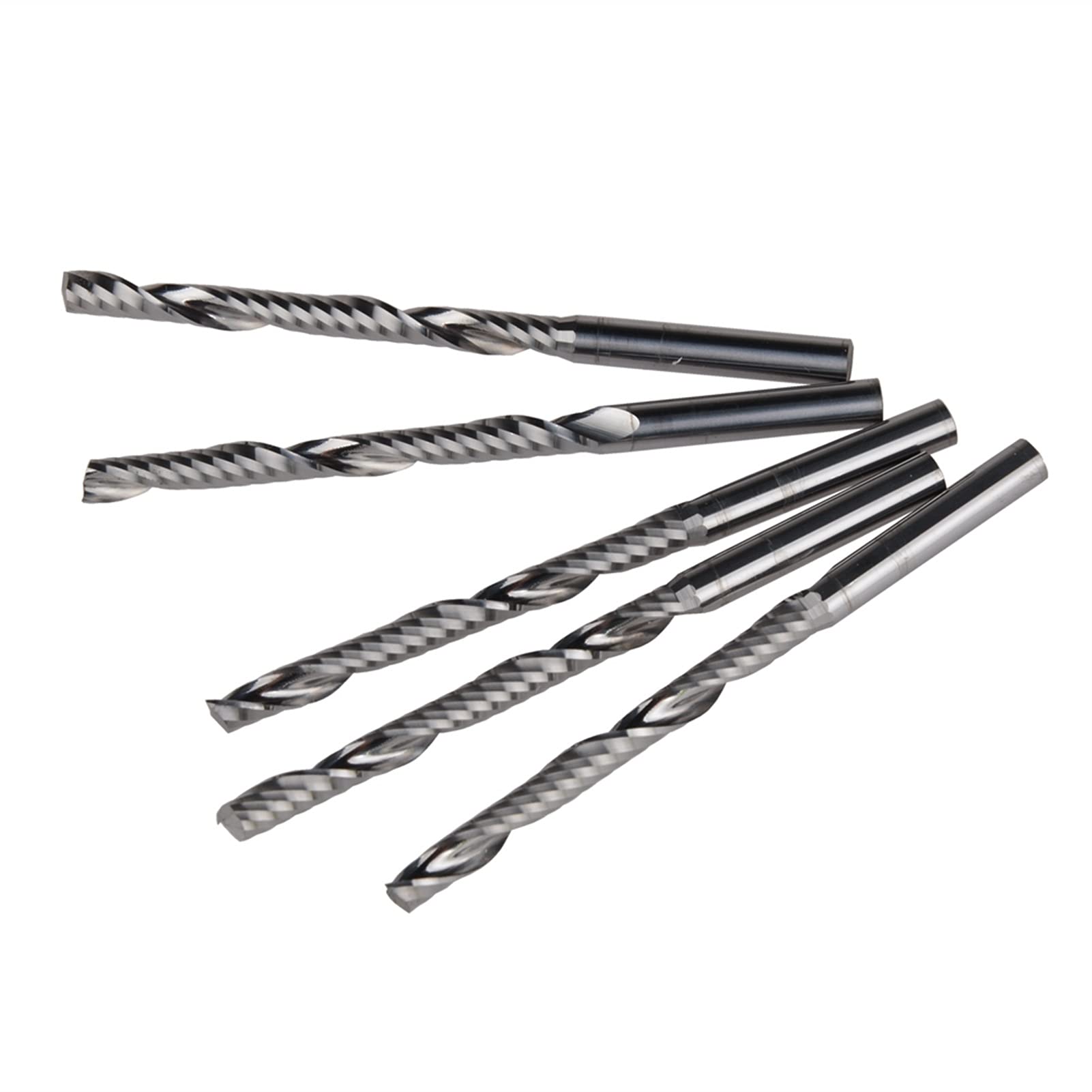 BERWENNY 5pcs CNC Milling Cutter Bit Single-Flute Router 4mm/42mm Carbide End Mill Milling Tools
