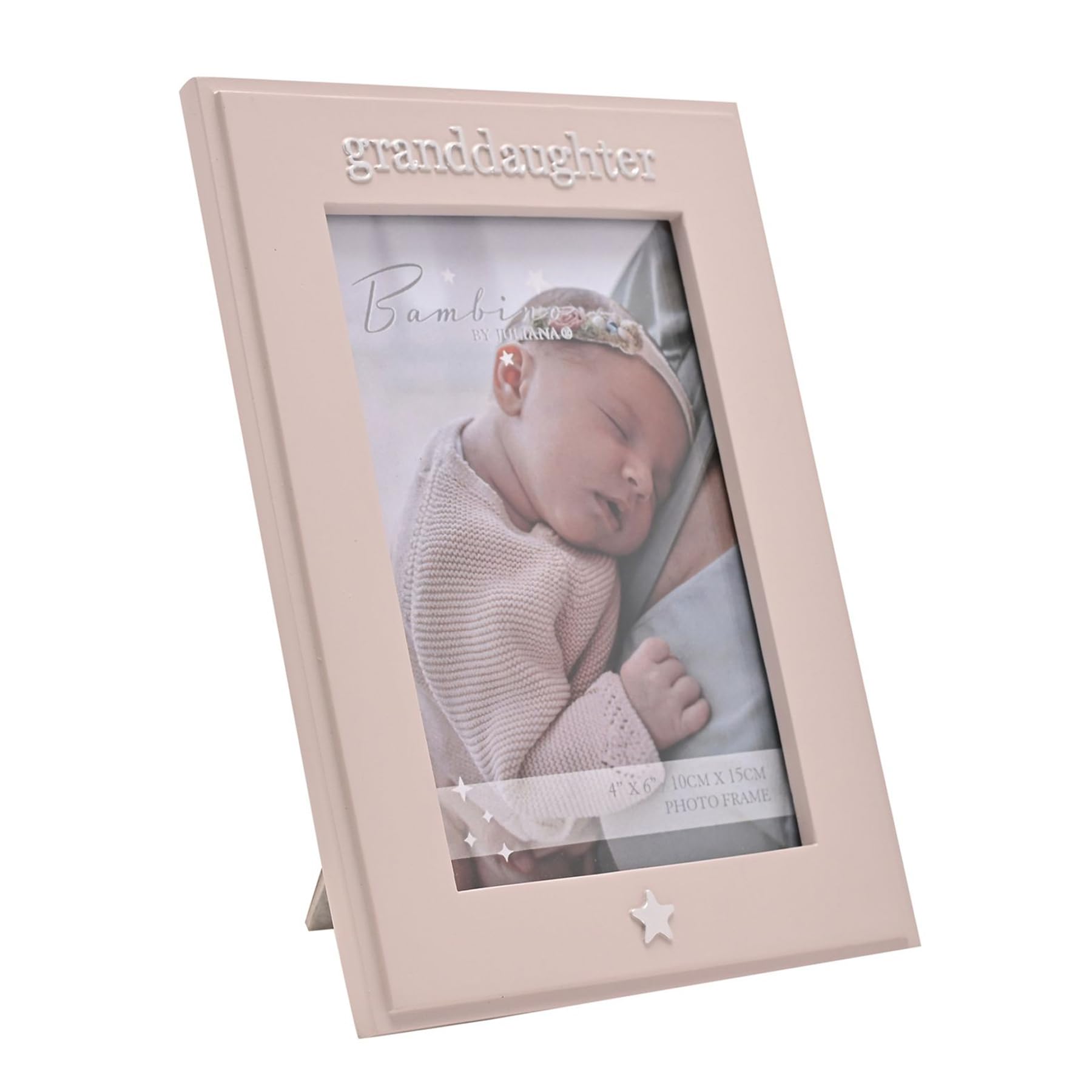 Baby Photo Frame Pink 4"x6" Portrait Picture By Bambino - Granddaughter