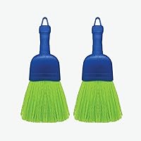 Vista 9 de LOLA Escoba de batir resistente, cepillo de mano, cerdas duraderas, barre la suciedad y los desechos, compacta, agujero para colgar para fácil