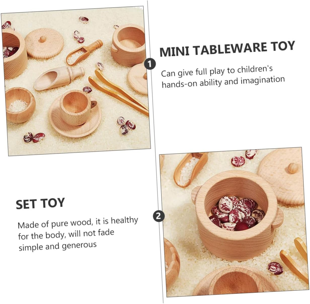 Abaodam 1 Set Fabulous Hands on Tableware for Unique Kitchen with Food and Cooking Fryer Accessories Engaging Fidget Play Set for Creative Role Playing 7