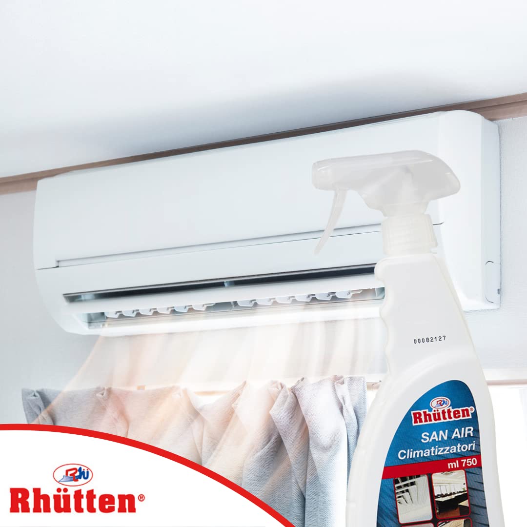 San Air Detergente Igienizzante Climatizzatori, Filtri, Componenti, Unità Esterna, Elimina Cattivi Odori, 750ml spray no gas
