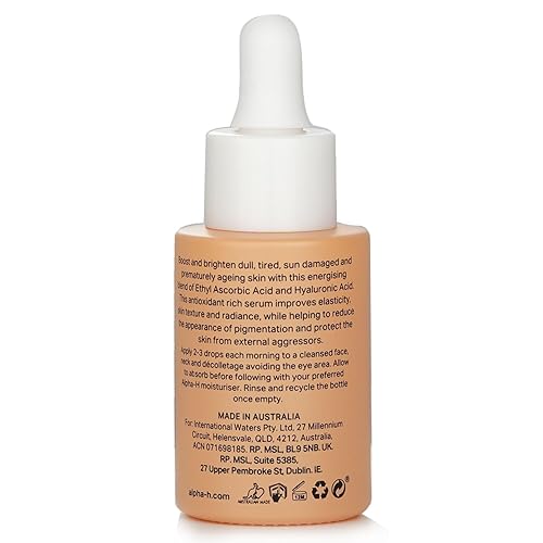 Miniatura 3 de ALPHA-H  Suero de vitamina C con ácido ascórbico etílico al 10%  con ácido hialurónico  Mejora la tez opaca