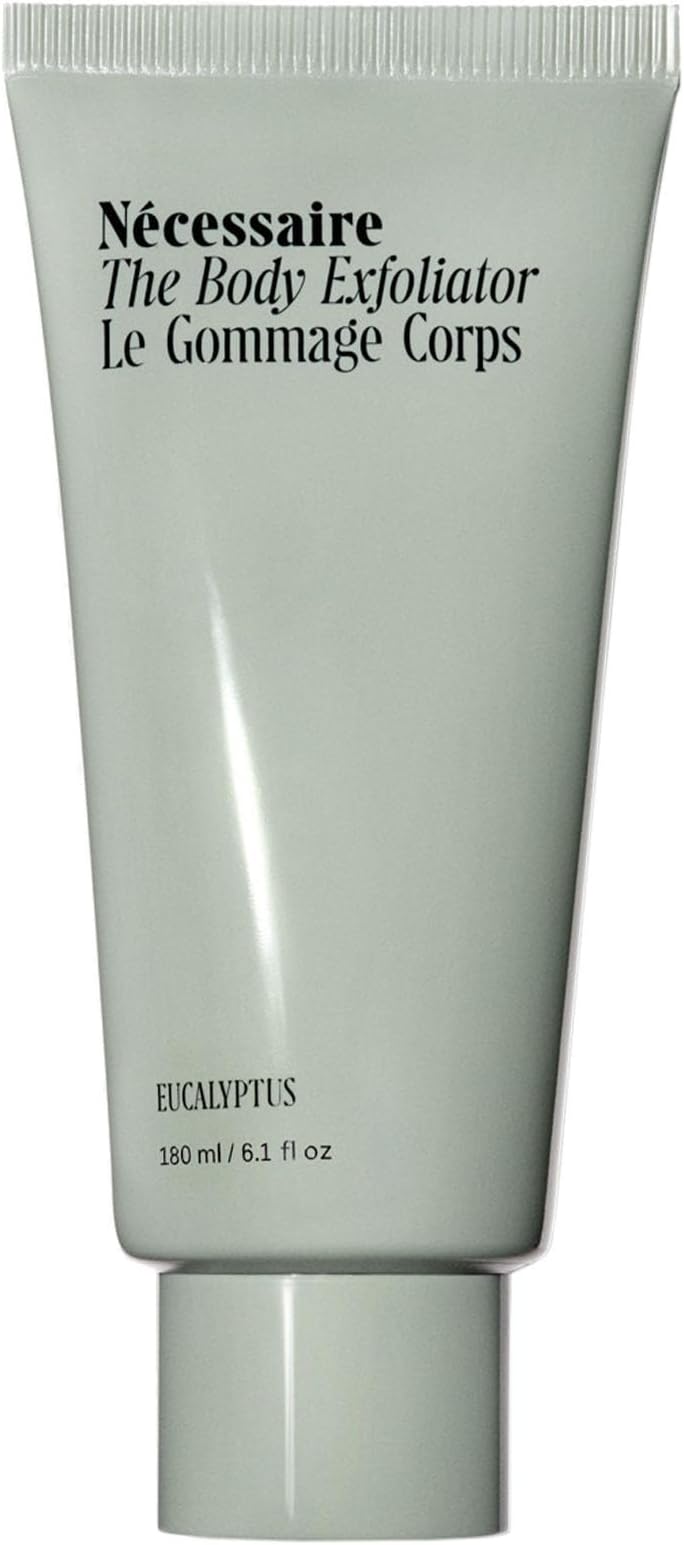 The Body Exfoliator. Eucalyptus. AHA/BHA/PHA. Resurface Skin. Smooth KP and Rough Patches. Hypoallergenic. Dermatologist-Tested. 180 ml / 6.1 fl oz