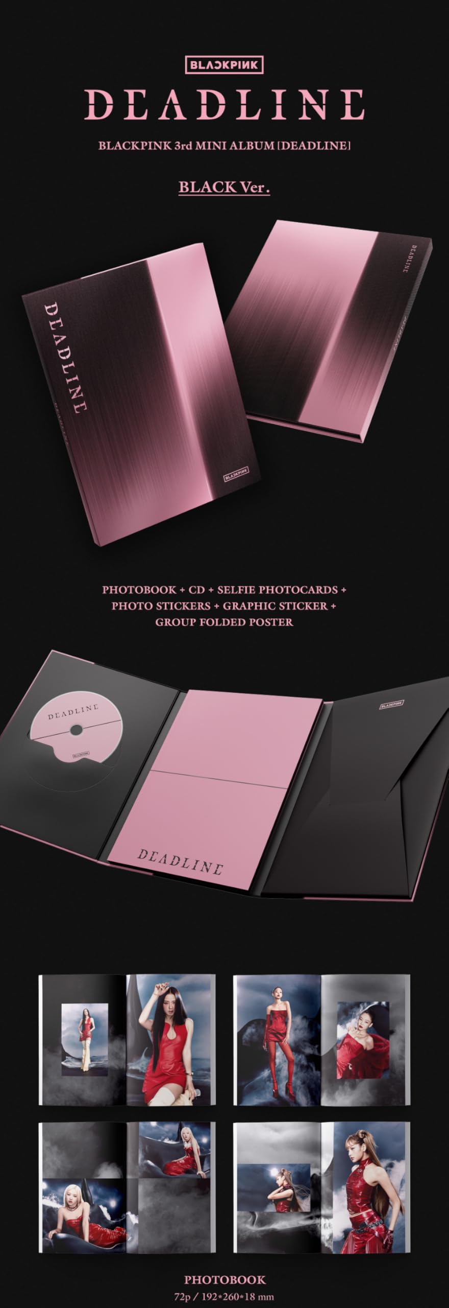 【新品未開封】BLACKPINK DEADLINE 2Ver CD 26/2/27 韓国発売】BLACKPINK ブラックピンク DEADLINE SILVER Ver. 3