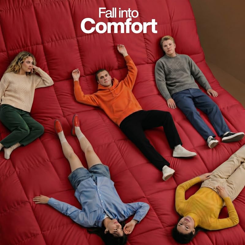Image of Utopia Bedding Comforter King Size, Duvet Insert, Red, 90 x 102 Inches