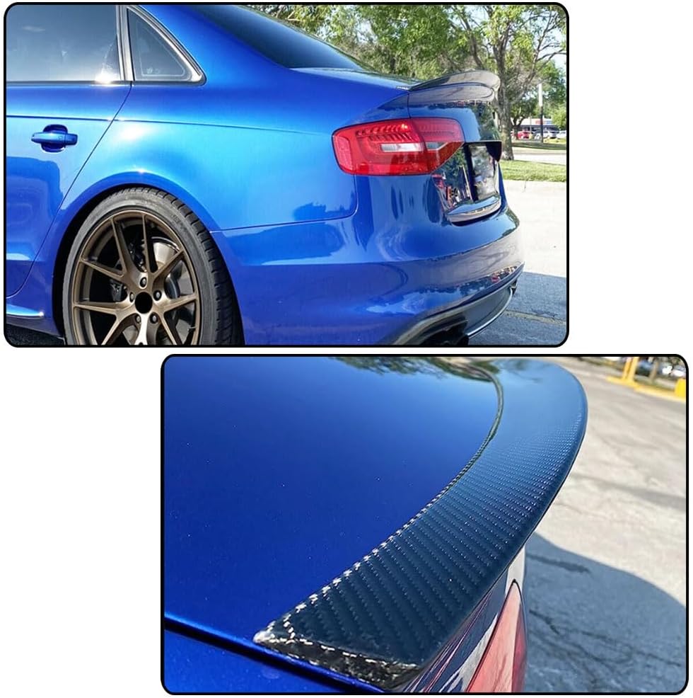 MCARCAR KIT Real Carbon Fiber Trunk Spoiler Compatible with Audi S4 B8.5 Sedan 4-Door 2013-2016 Car Rear Boot Lid Spoiler Wing Lip Factory Outlet