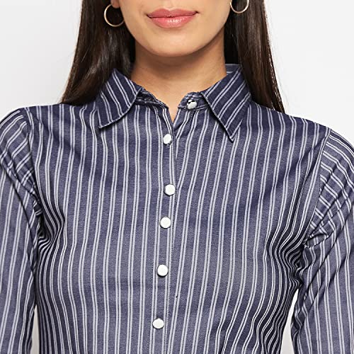 Image of CAMEY Women Striped Cotton Dress