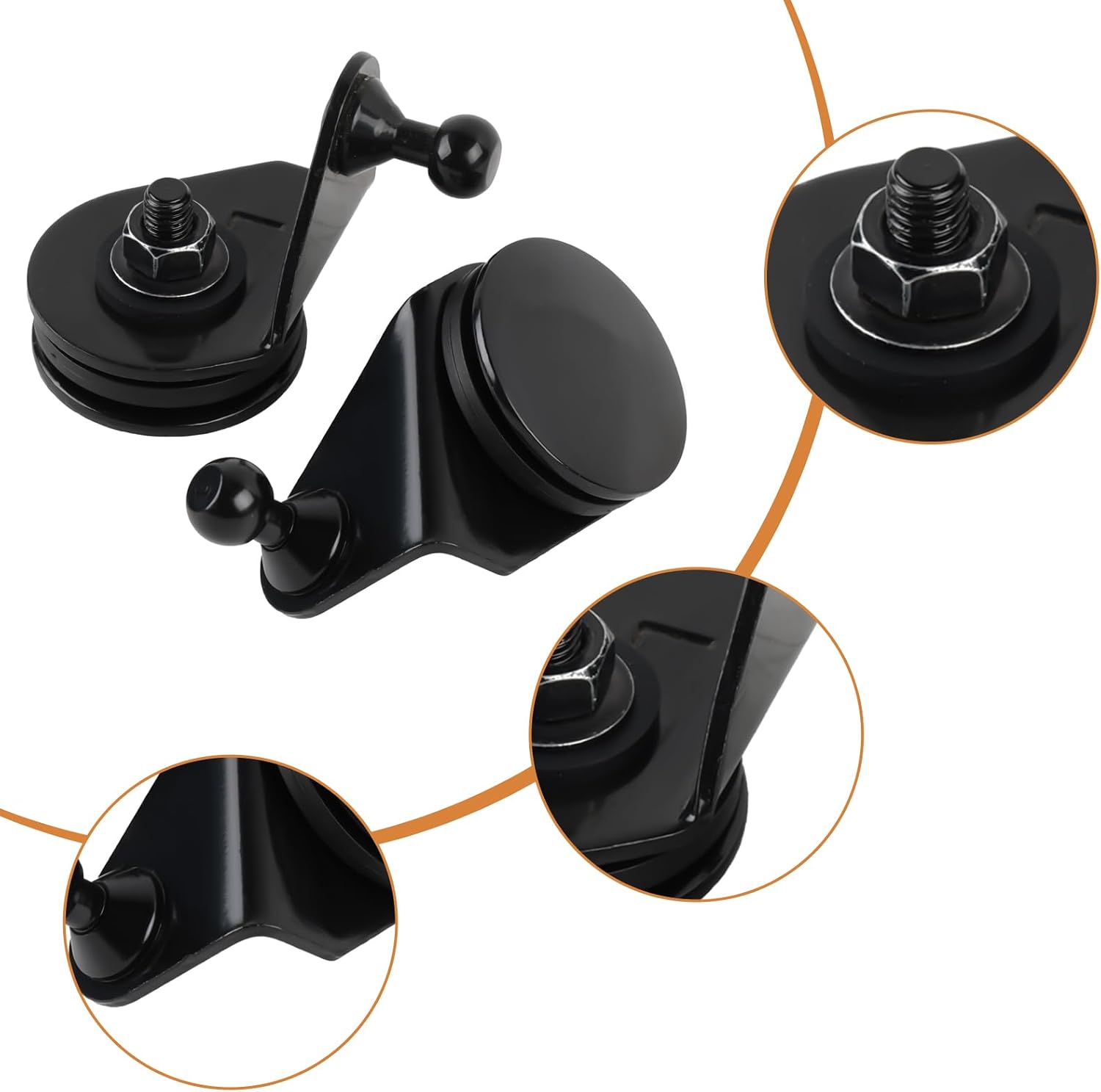4883496AA 4883497AA Left and Right Liftgate Ball Stud Set - Lift Glass Support Bracket fit for 1997-2006 Jeep Wrangler TJ 2007-2018 Jeep Wrangler JK Replaces D4091 D40901 12012.31 12012.30