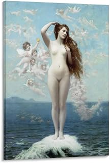 Jean-Leon_Gerome The Birth of Venus Wall Art Pints Poster Picture Frame Poster Decorative Painting Canvas Wall Art Living Room Posters Bedroom Painting 24x36inch(60x90cm)