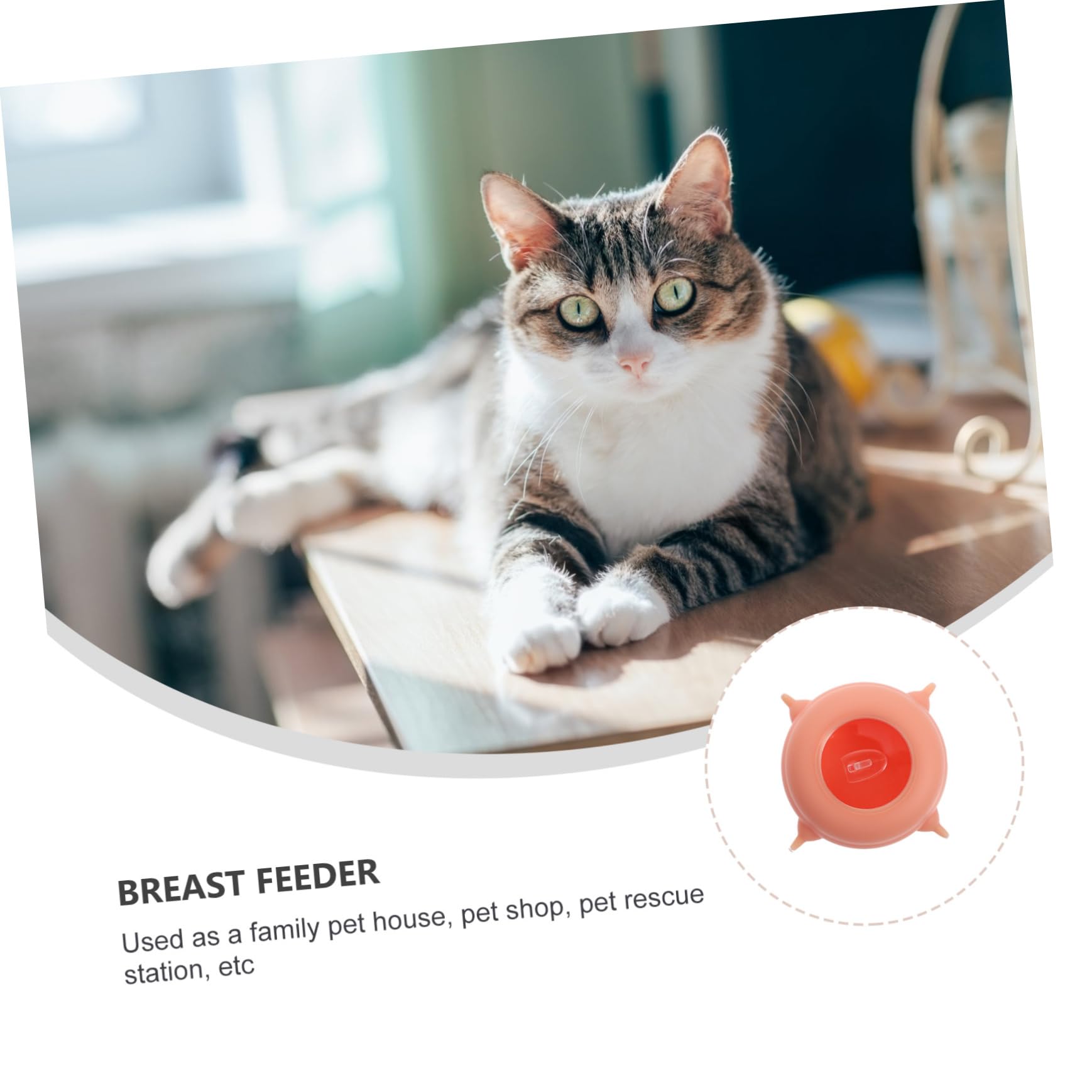 Angoily Biberon per Gattini in Silicone Rosa Facile da Pulire, Giocattolo per Addestramento Animali Domestici, Accessorio per Allattamento Cuccioli Appena Nati