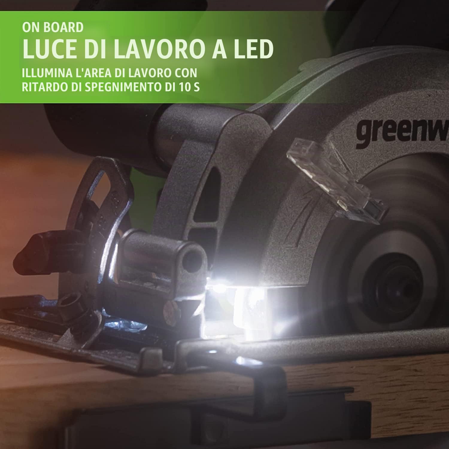 Greenworks 24 V Senza Spazzole 4-1 o 2" Sega Circolare Compatta, 6.500 RPM, Solo Strumento
