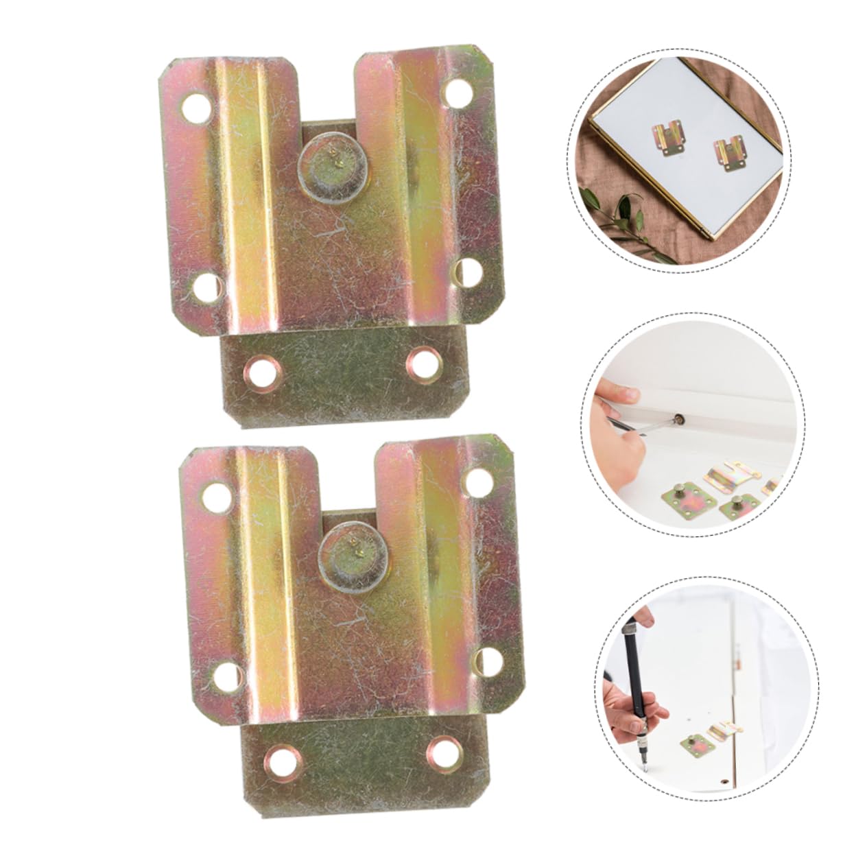 SHINEOFI 12 Crochets Emboîtables Suspendre, Support pour Cadre Photo en Fer Finition Polie, Résistant la Déformation, pour Organisation Maison et DIY