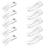 Chinco 24 Pcs Double Grip Hair Clips Metal Snap Clips Women Barrettes for Hair Making, Salon Supplies(White,2 Inch)