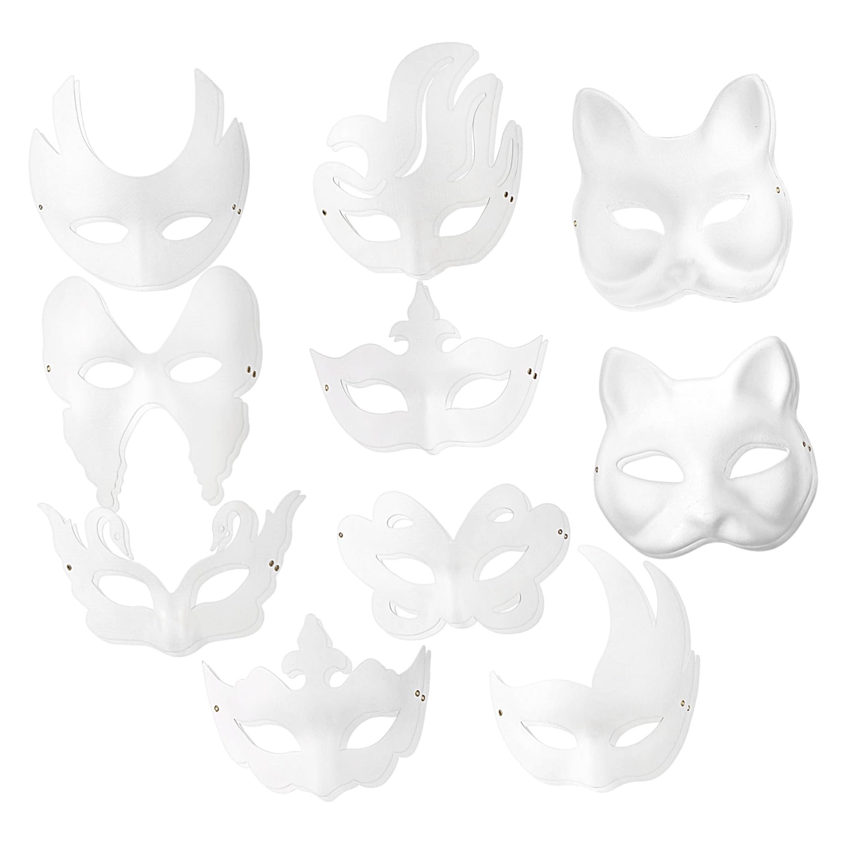 20 Pezzi Maschere Masquerade in Leggera per Maschere Te Bianche Colorare per Cosplay e per DIY e Accessorio Fotografico