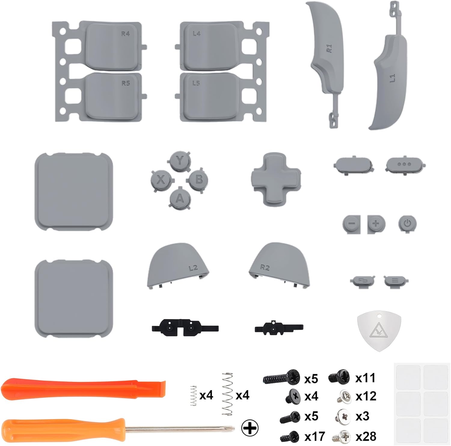 eXtremeRate Replacement Full Set Buttons + Custom Face Clicky Kit for Steam Deck LCD - New Hope Gray