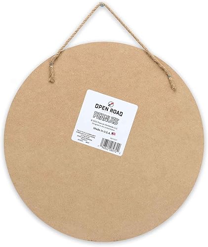 Miniatura 3 de Open Road Brands Peanuts Snoopy Be Happy Round Hanging Wood Wall Decor - Fun Snoopy Sign for Home Decorating - Great Gift Idea