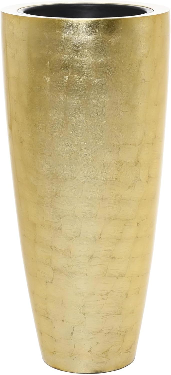 Bac à plantes VIVANNO or brillant pour sublimer un coin vide