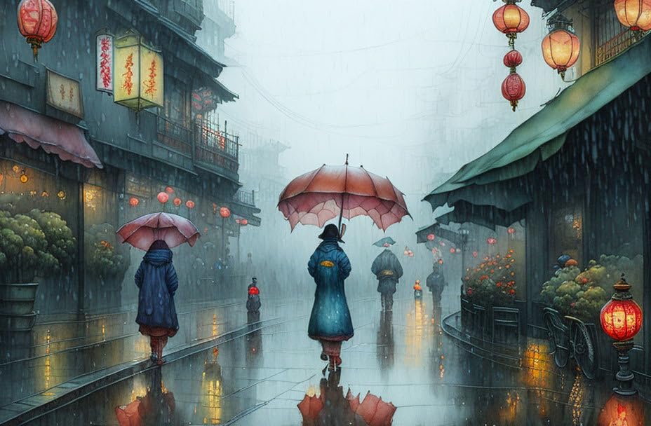 Toile murale Peking Chinatown Meechi pour une ambiance urbaine et feutrée