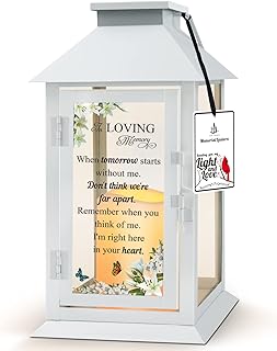 Memorial Lantern Bereavement Gifts in Memory of Loved One Memorial Gifts for Loss of Mother Loss of Father Remembrance Sympathy Gifts for Loss of Loved One