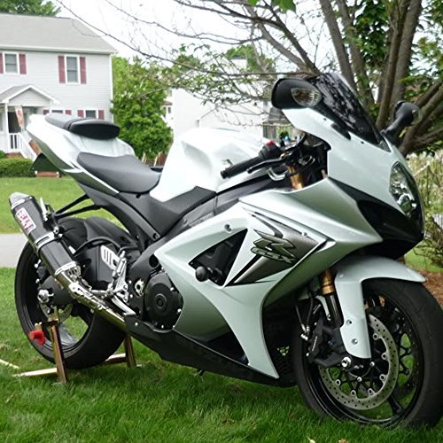 Siège Passager Arrière Noir Pour Suzuki GSXR1000 K7 2007-2008 - En Simili Cuir Et Mousse Haute Densité - 3