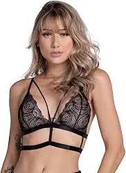 Soutien Renda Lingerie Cropped Sexy Strappy Sem Bojo Sutiã Luxo Conforto