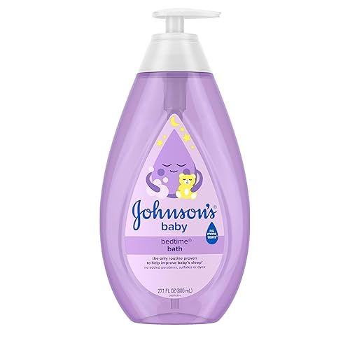 Miniatura 8 de Johnson's Baño para bebé con aromas naturales relajantes y relajantes, hipoalergénico, suave y sin desgarros, esencial para el baño nocturno del
