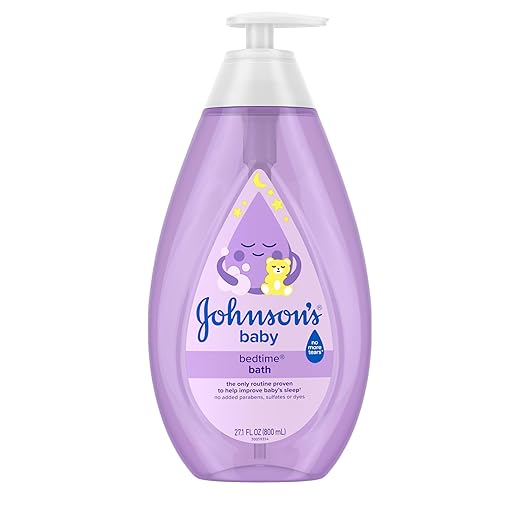 Johnson's Bedtime Baby Bath with Soothing NaturalCalm Aromas, Hypoallergenic & Tear Free Formula, 27.1 fl. oz