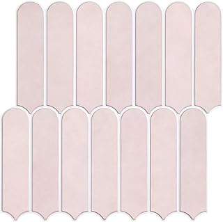 Matte Pink Peel and Stick Tile Backsplash, 10 Pcs, Ultra-Light Thin PVC ...