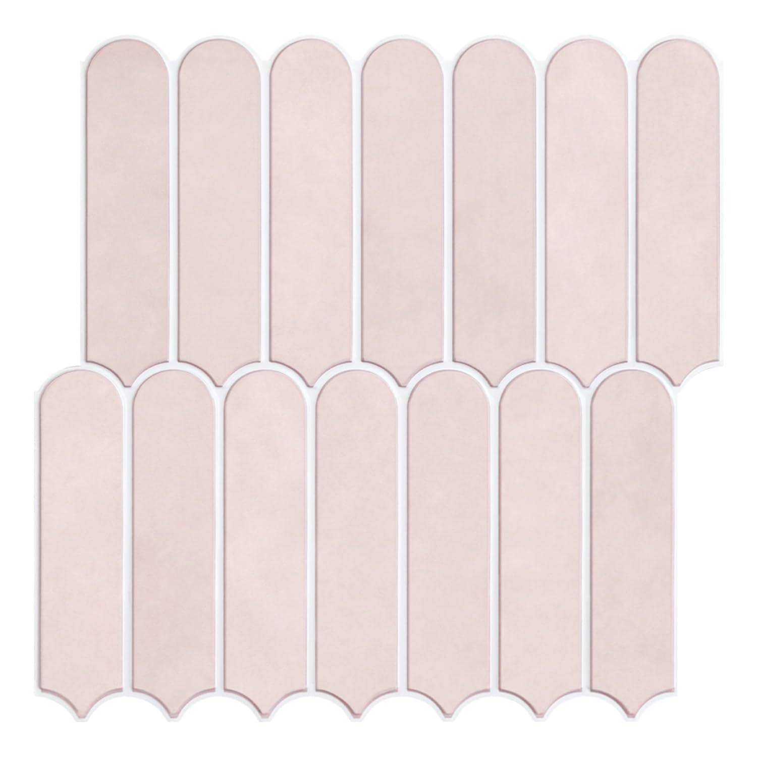 COMATICKC Piastrelle Adesive per Cucina, 10 Pezzi 30x30 cm, PVC Rosa Paraschizzi Cucina Mattonelle Adesive Bagno Soggiorno - Pannelli 3D Decorativi, Facili da Installare Stacca & Attacca