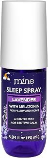 Mine Lavender Sleep Spray with Melatonin - Natural Pillow Mist for Deeper Sleep, Calming Bed Spray & Relaxation Gifts for Women & Teens
