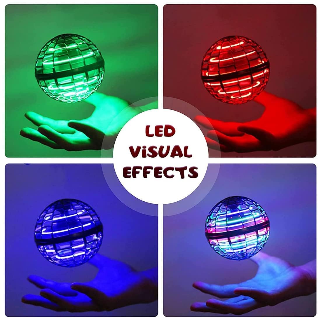 NestPlay USB Rechargeable Built-in RGB Lights 360 Rotating Magic Controller Flying Ball Boomerang Magic Balls Flying Spinner Fidget Toys (Multicolor) - Image 2 thumbnail