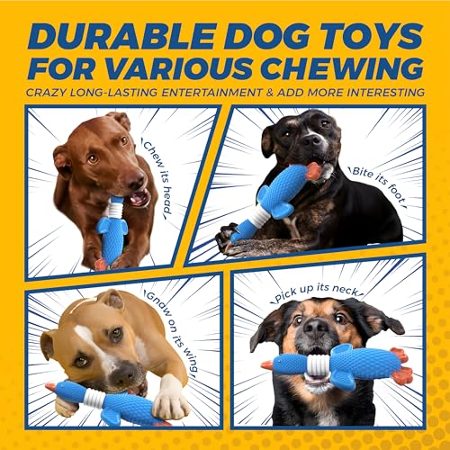 Vitscan verbesserte Nylon-Gänsehundespielzeuge für Aggressive Kauer, robuste Hundespielzeuge für große Hunde mittlerer Rasse, robuste Hundekauspielzeuge zum Zahnen。