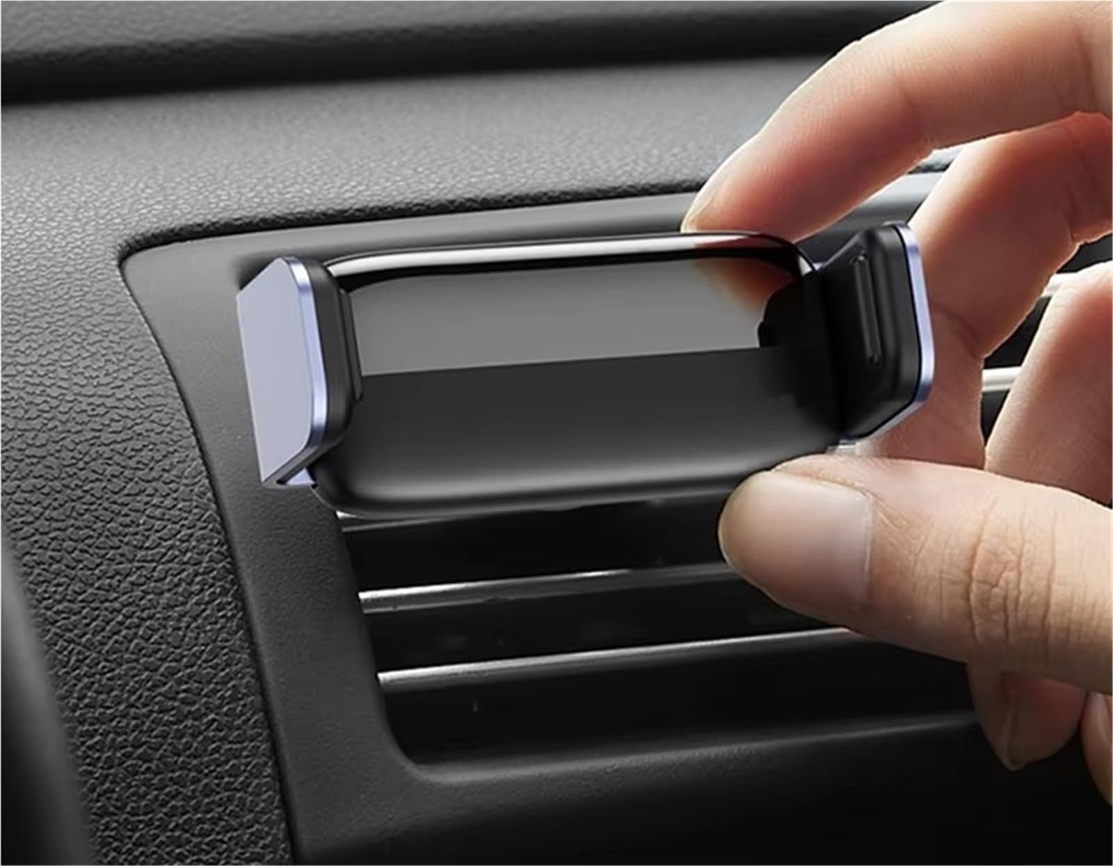 para Xiaomi Universal Phone Car Holder Stand UGREEN Car Phone Holder Soporte para Teléfono Móvil Air Vent Phone Stand Soporte Móvil Coche(Metal Black-1piece)