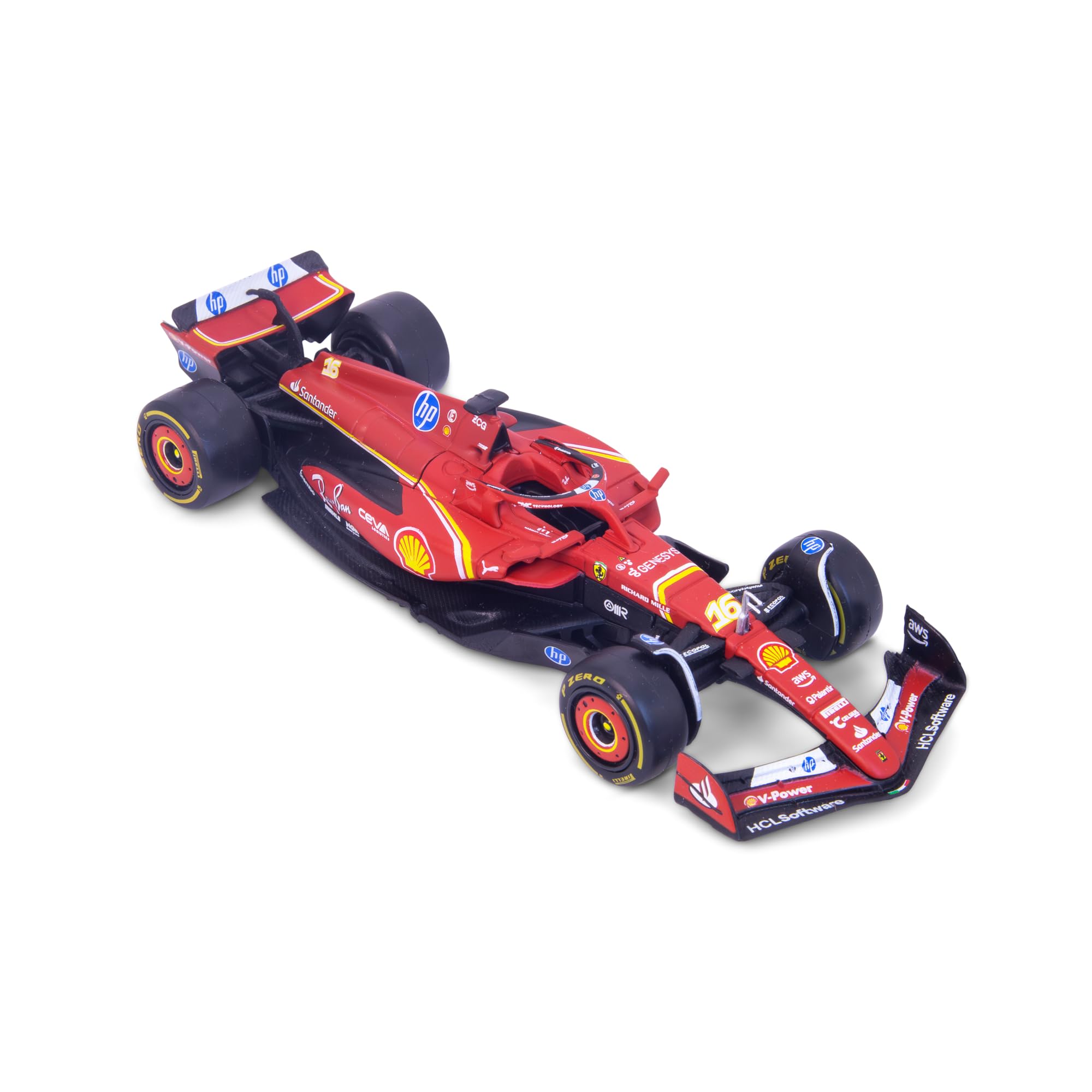 Bburago F1 Formula 1 FERRARI SF-24 (2024) - LECLERC - 1:43 Scale - Incredibly Detailed Die-Cast Replica Collectible Race Car Model, Multiple Colours, Red