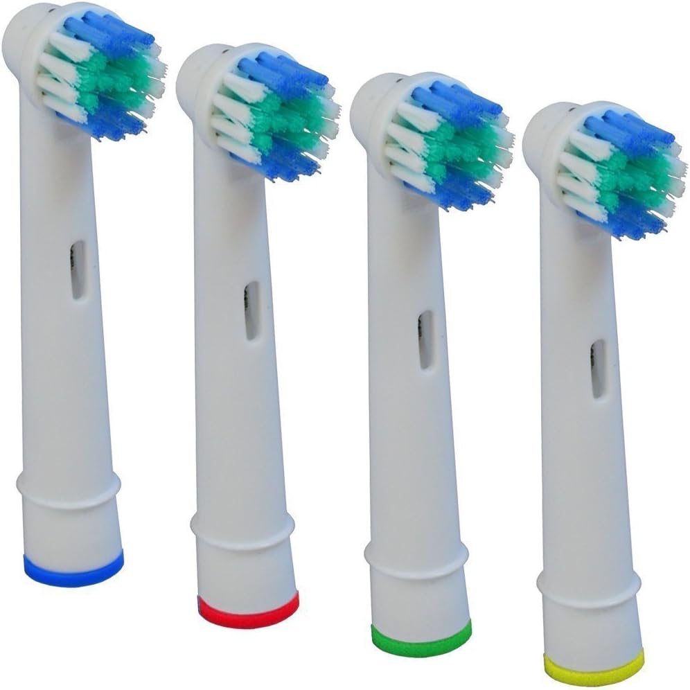 Generic Oral-B Replacement Brush Heads For Sensitive Teeth - UPGRADED VERSION - Compatible To Oral B Braun Toothbrush Replacement - 4 Pack