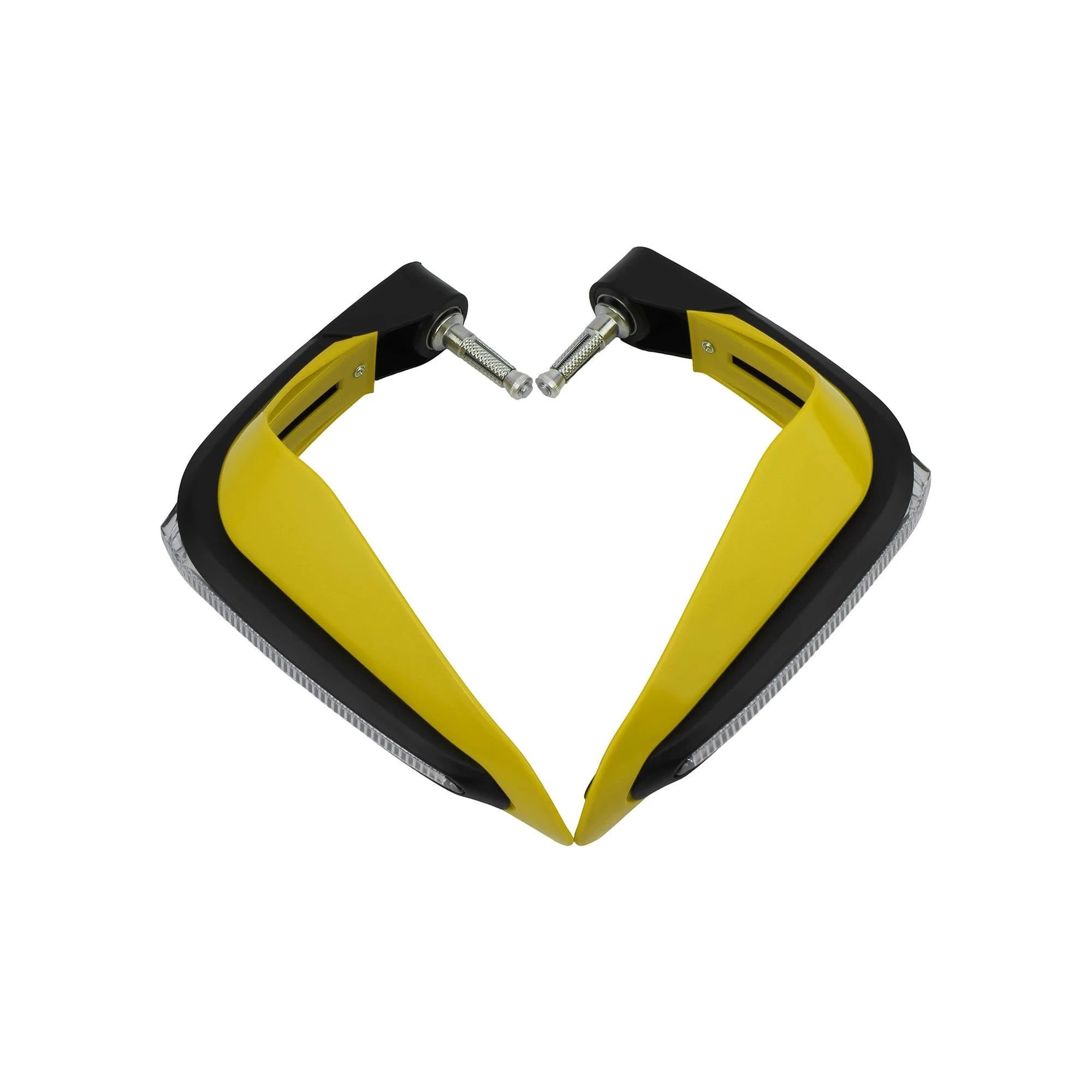 HDHCSCAGH Motorcycle Handguard Shield Universal Hand Guards Handguard Windproof Shield Protector Motorcycle Modified Accessories Handlebar Protection Covers(Yellow Yellow-Light)