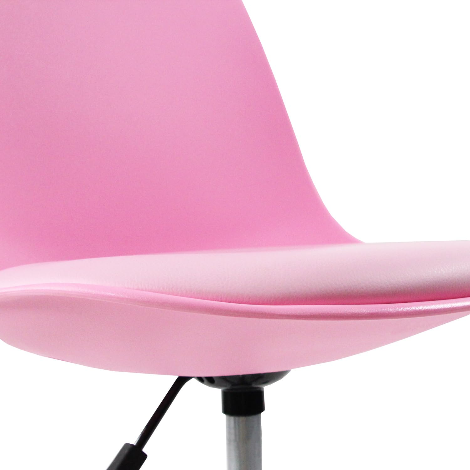 HJH Office 742016 sedia girevole per bambini e ragazzi FANCY II sedia girevole moderna in ecopelle rosa regolabile in altezza