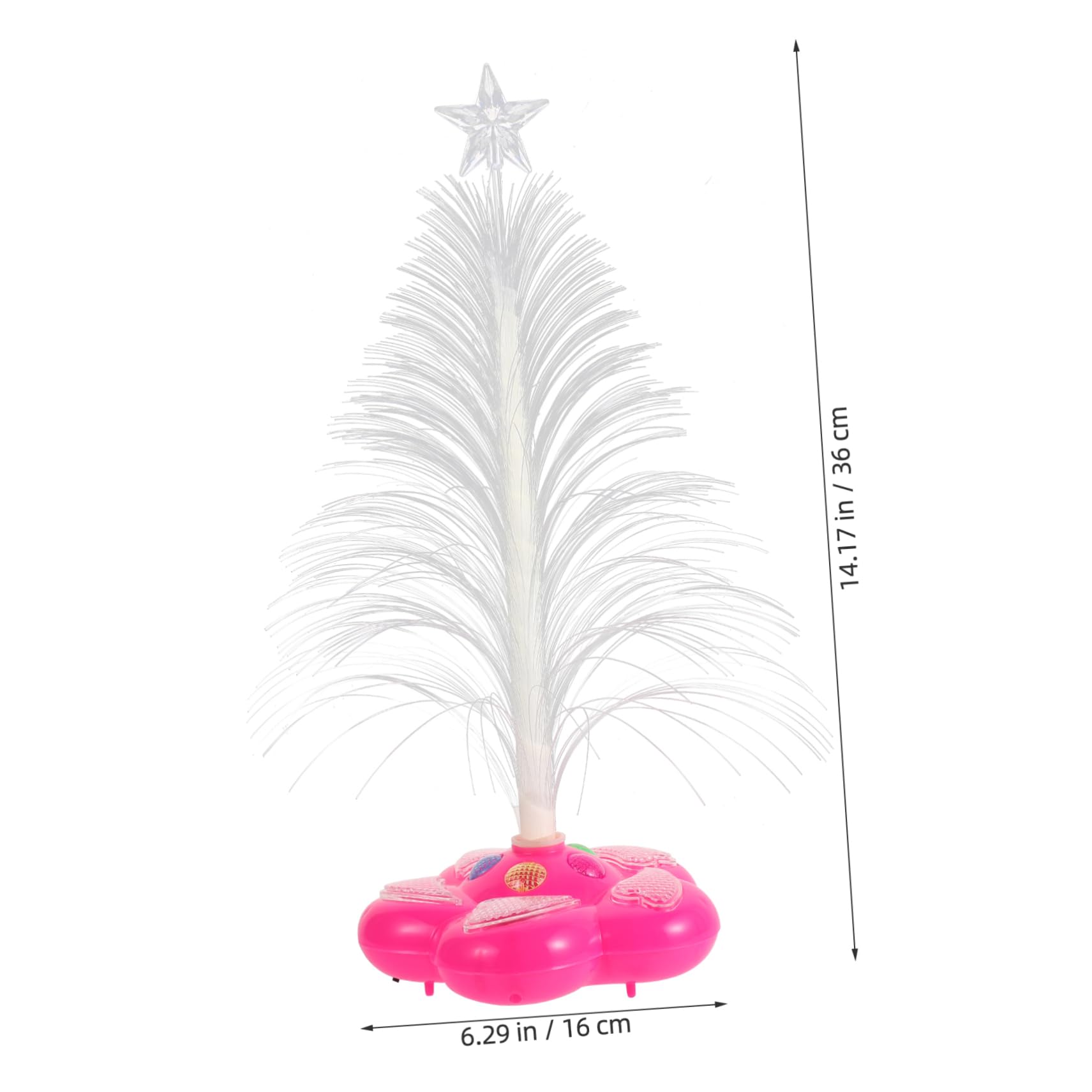 Generic Christmas Tree Fiber Optic Lamp Led Tree No Battery Sparkling Lights Night Light Home Decor Perfect for Party Random Color