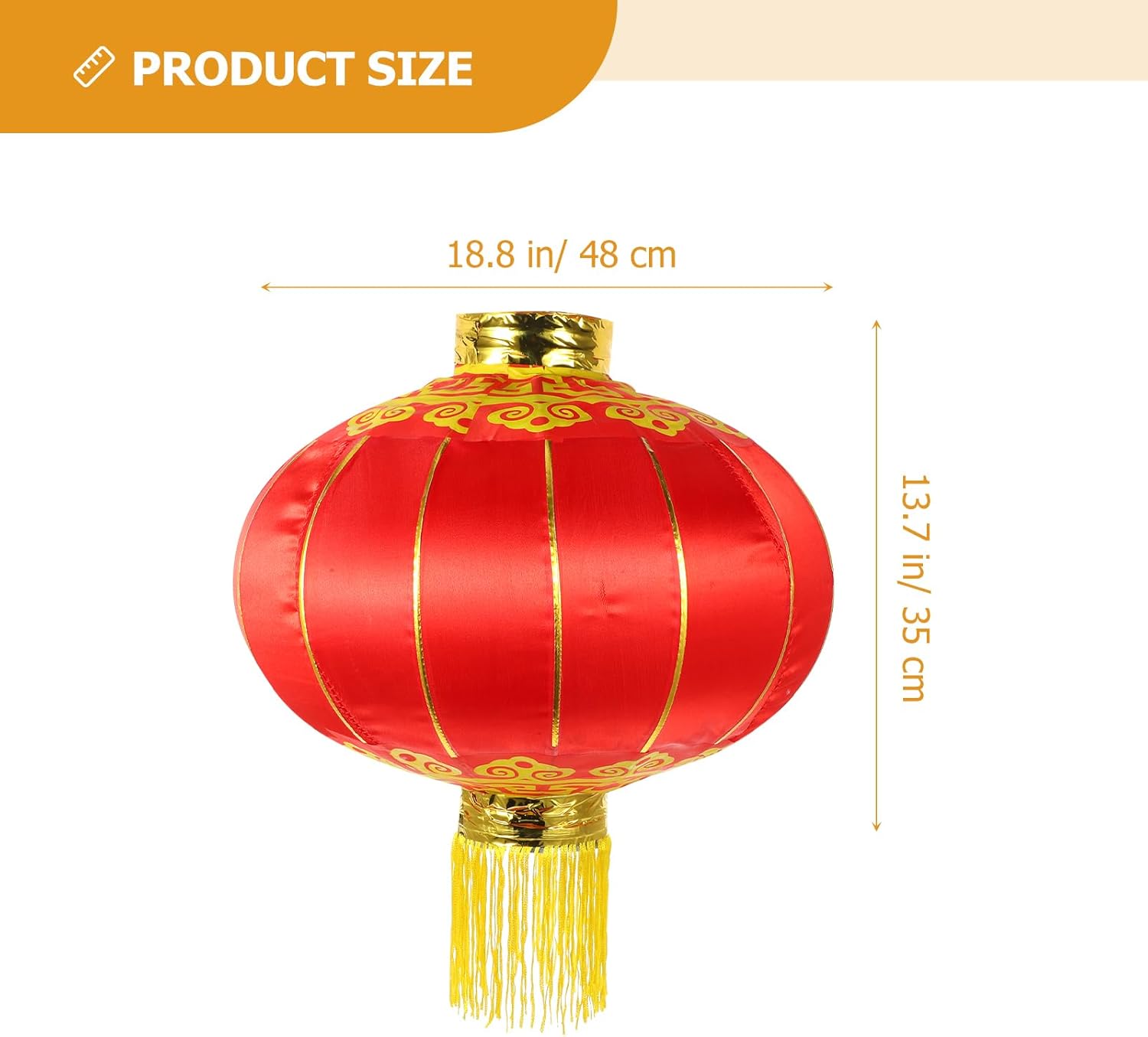 2pcs Red, 2025 New Year 18.8in Large Silk Lantern Lunar Year Outdoor Red Lamp Hanging Decorative for New Year Spring Mid Autumn Festival Wedding Celebration
