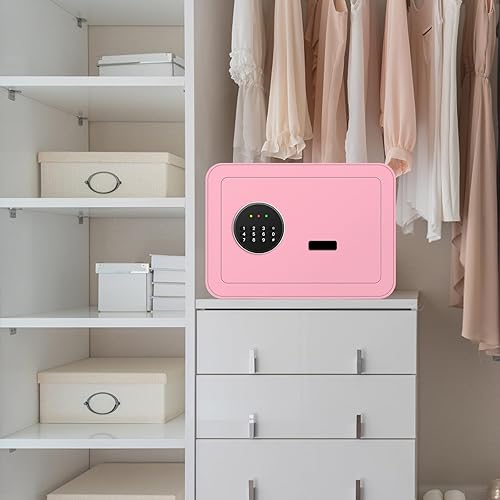Miniatura 5 de Caja fuerte de 1.0 pies cúbicos, caja fuerte para el hogar, caja de seguridad digital para el hogar con llaves y teclado numérico, caja fuerte