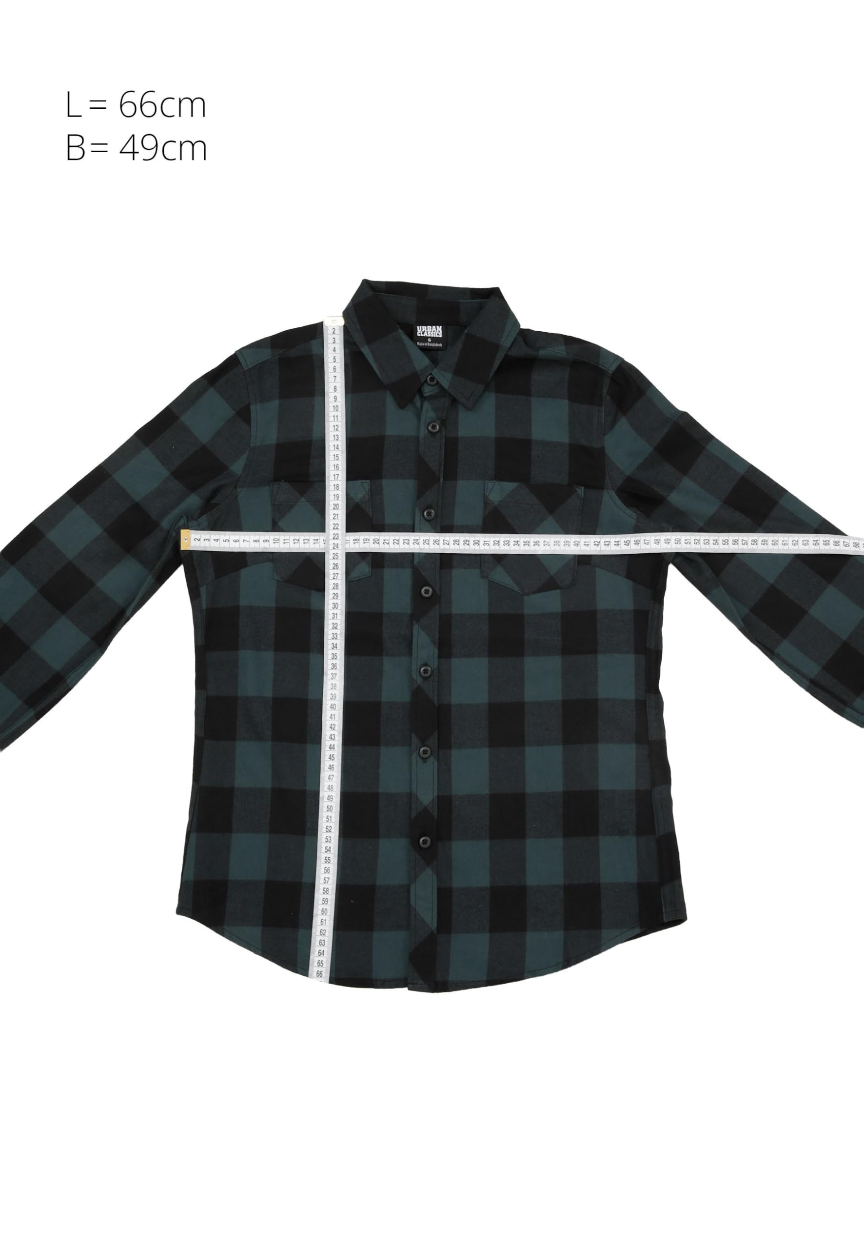 Urban Classics Ladies Turnup Checked Flanell Shirt Koszula Kobiety , Jasper/czarny , L