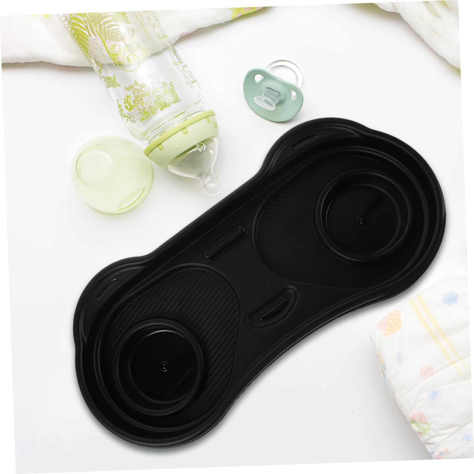 POPETPOP Vassoio Per Snack Staccabile Per Passeggino in Plastica Con Area Per Bicchiere Per Bevande Adatto Per Passeggini Carrozzine e Girelli Facile Da Pulire e Antiscivolo