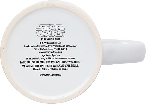 Miniatura 16 de Silver Buffalo Star Wars The Mandalorian Repeat Poses - Taza de café de cerámica estilo campista, 20 onzas Repetir Poses