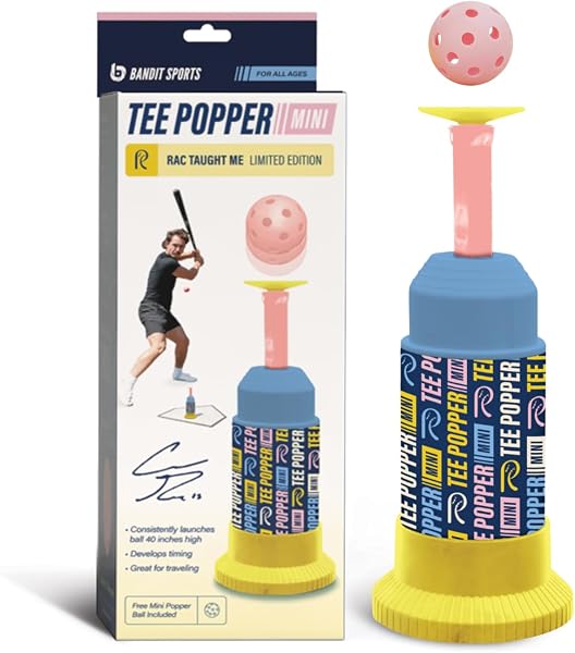 Bandit Sports Coach RAC Coach RAC Mini Tee Popper, Hitting Tee for Perfect Swings, Batting Machine for Practicing Hitting Without a Pitcher Blue - 2