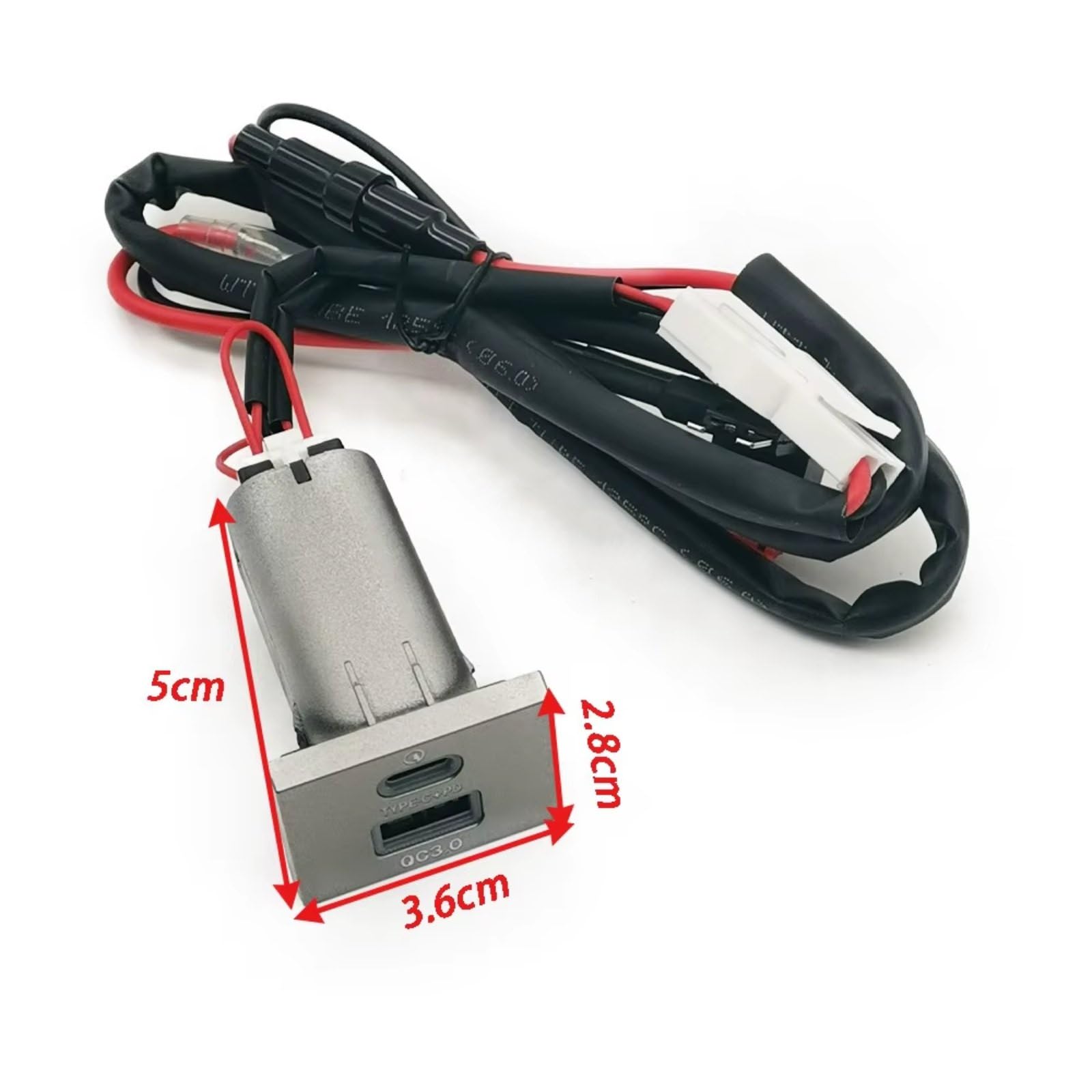 Enchufe USB De Consola Compatible Con Ford Para Focus 2 Para Mk2 2009-2011 12V 24V Coche QC3.0 Para Tipo C PD Salida Doble Enchufe Cargador Puerto USB